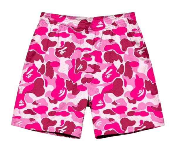 PINK CAMO APE SHORTS