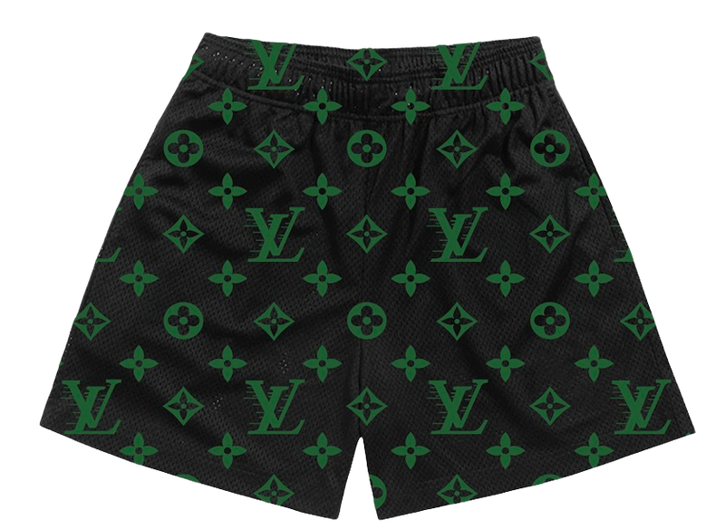 BLACK GREEN L V SHORTS