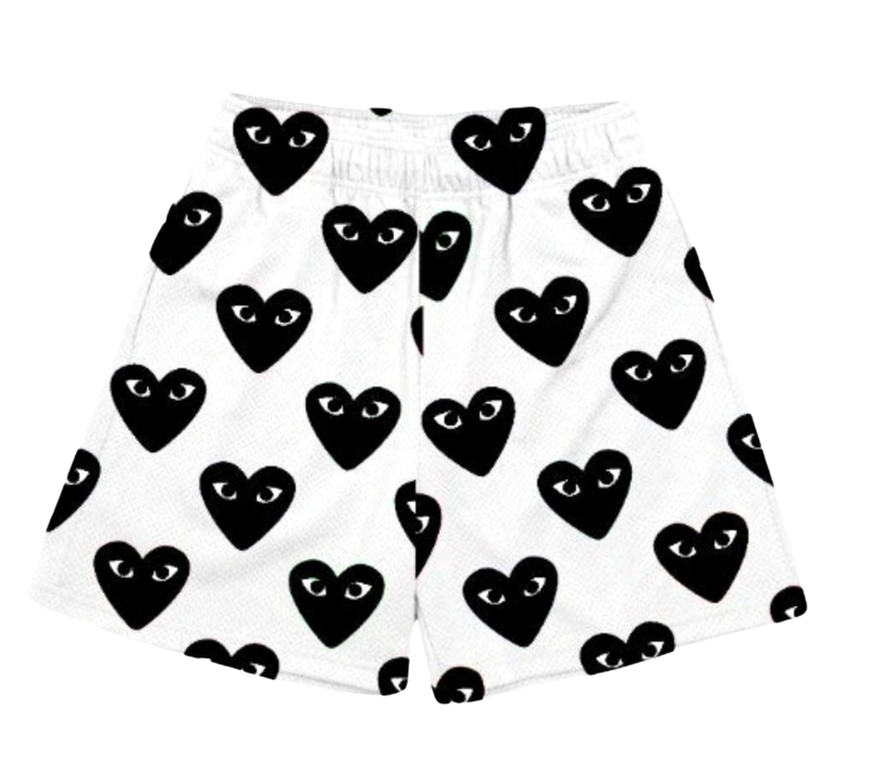 WHITE BLACK L V SHORTS – MeshTrend