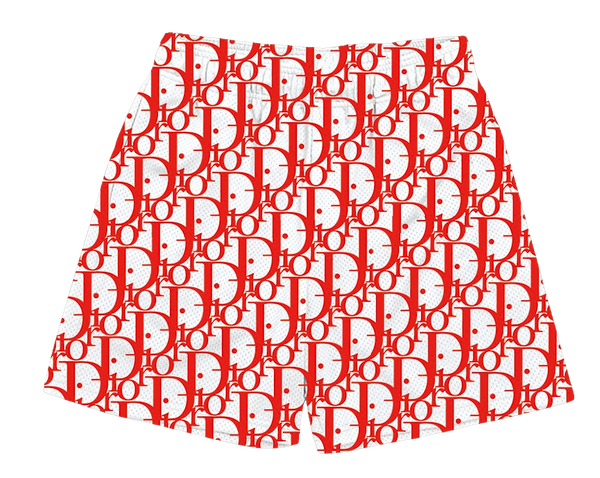 WHITE RED CD SHORTS